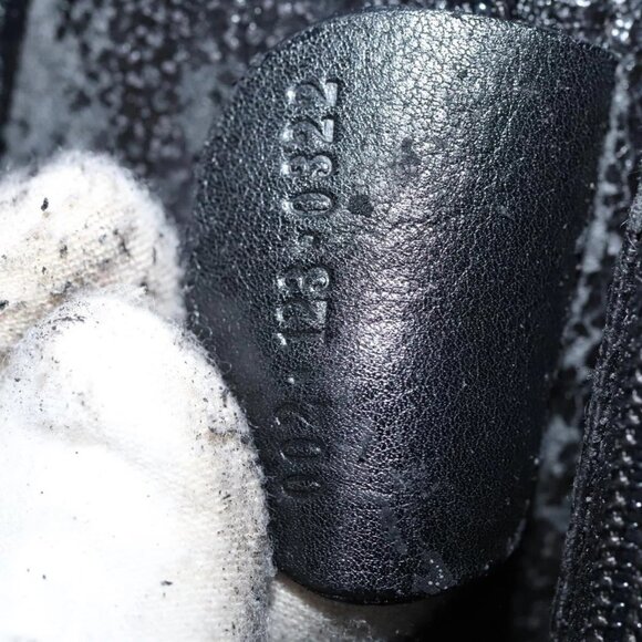 GUCCI Bamboo Hand Bag Leather 2way Black Gold - Picture 10 of 16